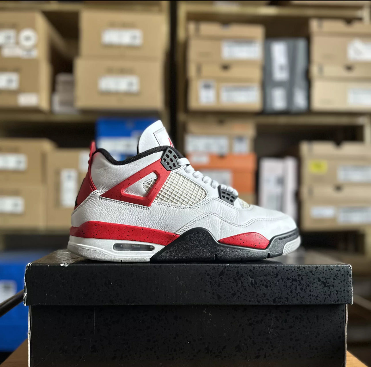 Preloved - Air Jordan 4 Retro - Red Cement (UK 8.5)