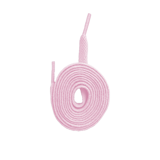 Baby Pink Flat Shoe Laces  - 8mm Wide (Multiple Lengths)