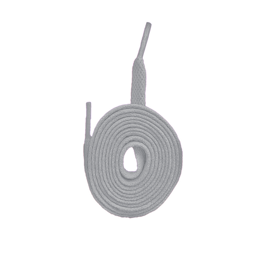 Light Grey Flat Shoe Laces  - 8mm Wide (Multiple Lengths)