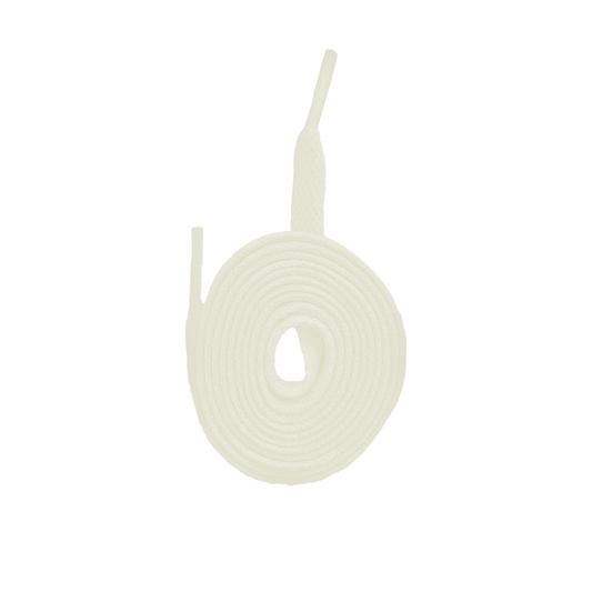 Off White Flat Shoe Laces  - 8mm Wide (Multiple Lengths)