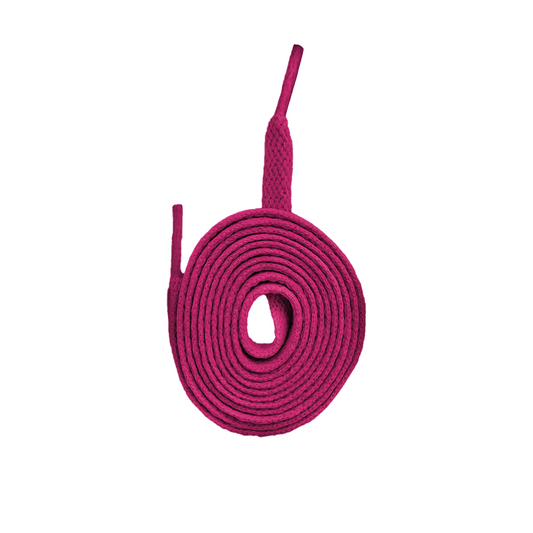 Pink Flat Shoe Laces  - 8mm Wide (Multiple Lengths)