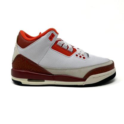 Air Jordan 3 (GS) - White Black Mars Stone Orange - Cherry Picked Kicks