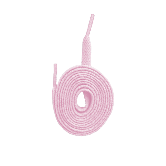 Baby Pink Flat Shoe Laces - 8mm Wide (Multiple Lengths) - Cherry Picked Kicks