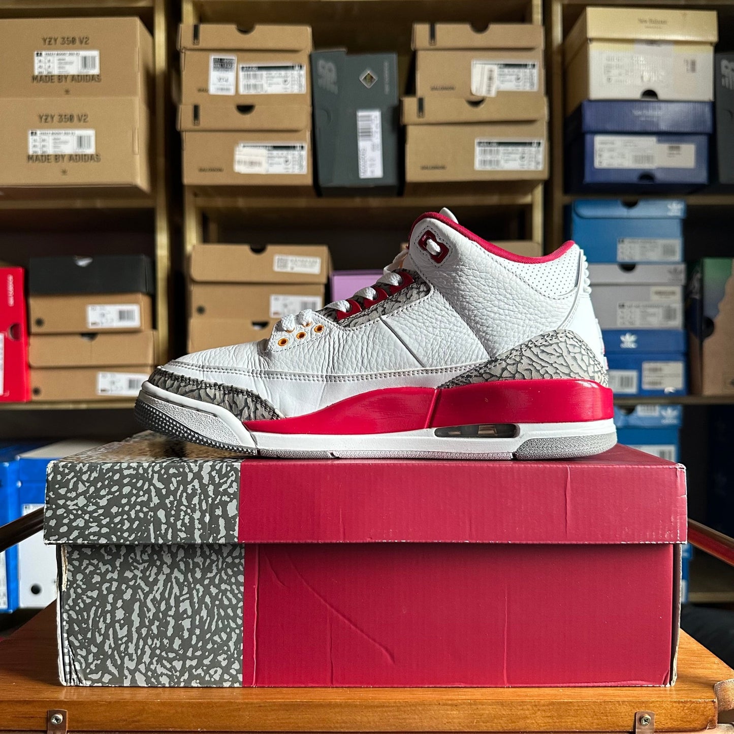 Preloved - Air Jordan 3 - Cardinal Red 2022 (UK 8) - Cherry Picked Kicks