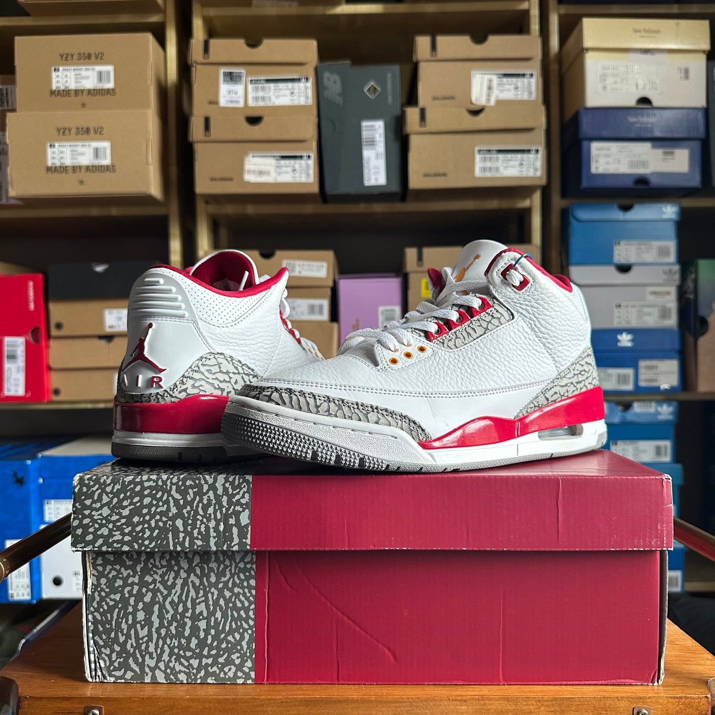 Preloved - Air Jordan 3 - Cardinal Red 2022 (UK 8) - Cherry Picked Kicks