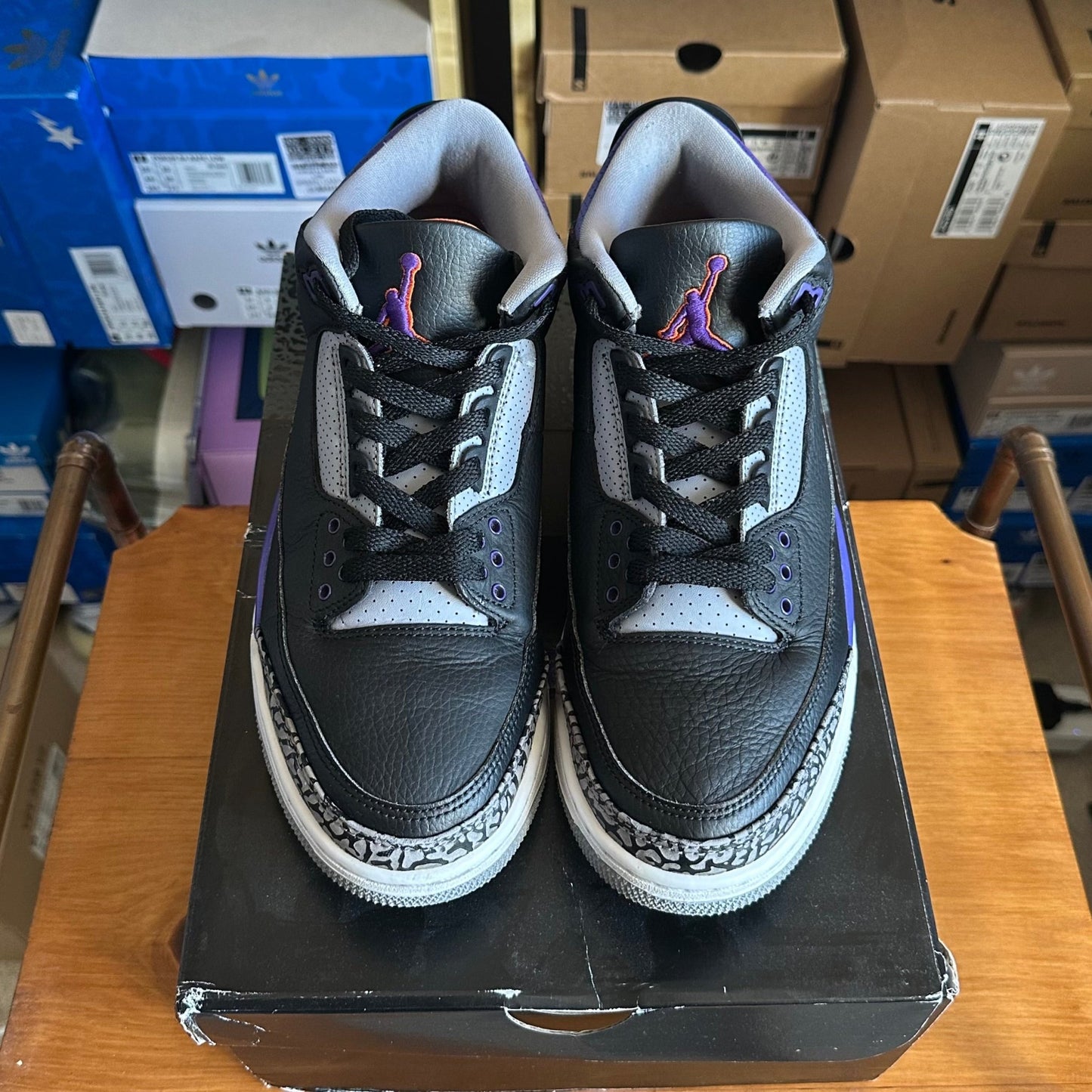 Preloved - Air Jordan 3 - Court Purple (UK 8) - Cherry Picked Kicks