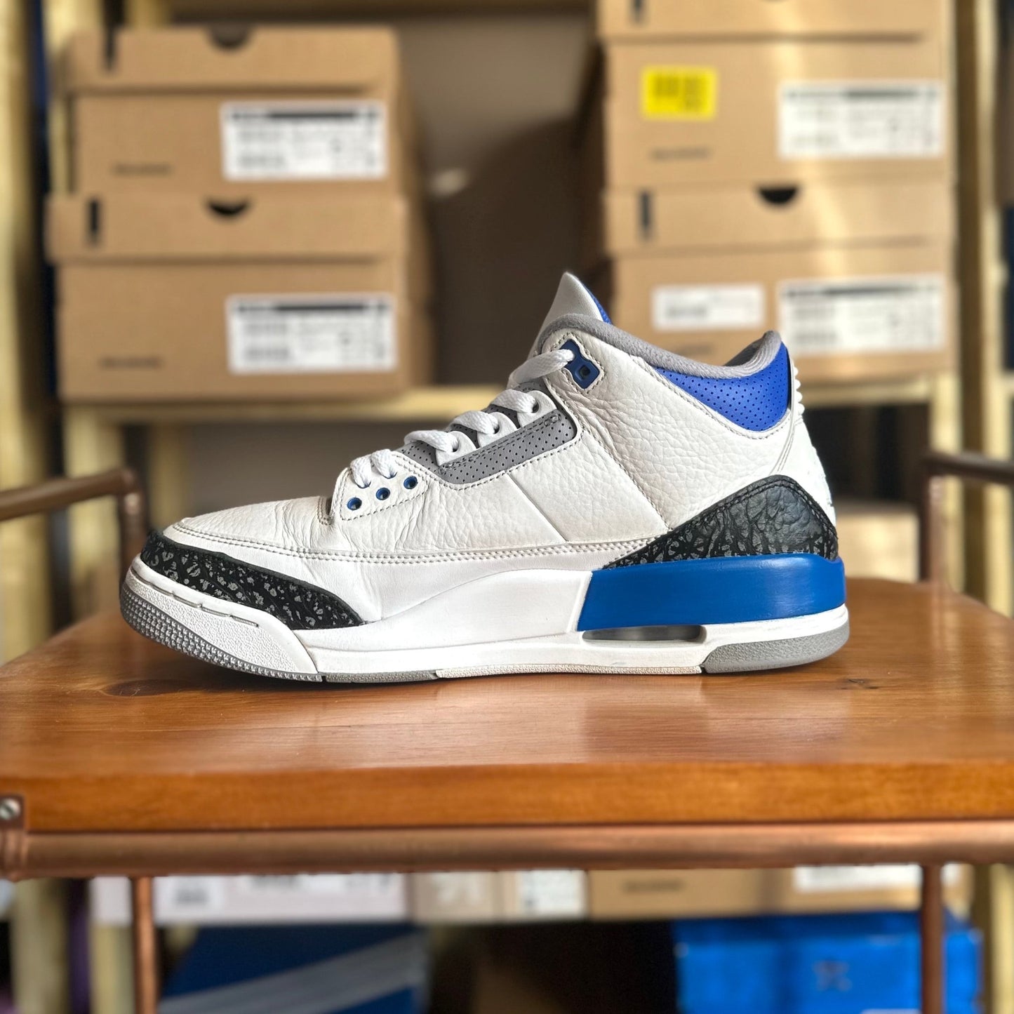 Preloved Air Jordan 3 Retro OG - Racer Blue (UK 8) - Cherry Picked Kicks