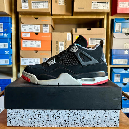 Preloved - Air Jordan 4 Retro - Bred 2019 (UK 8.5) - Cherry Picked Kicks