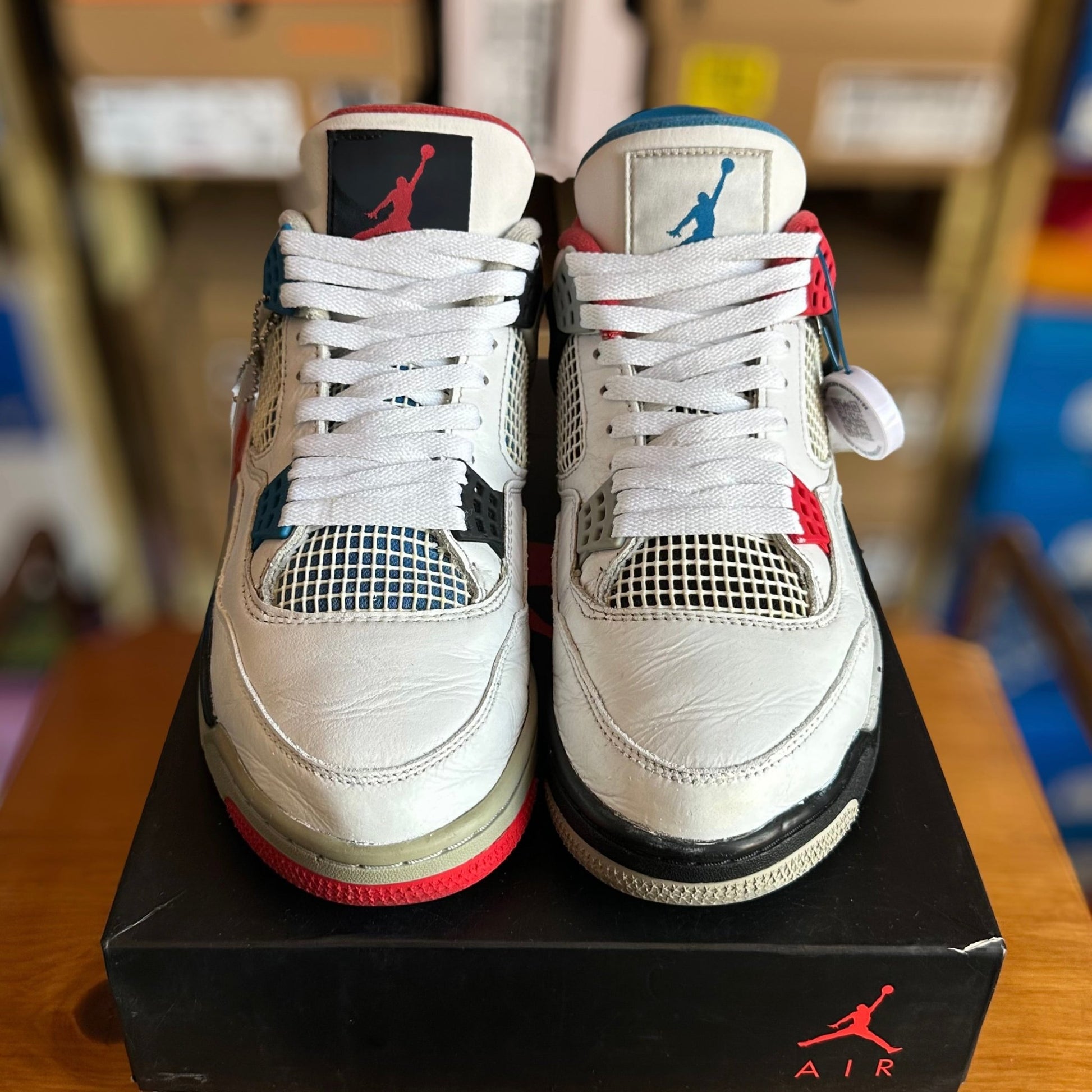 Preloved Air Jordan 4 Retro Mid - What The (UK 9.5) - Cherry Picked Kicks