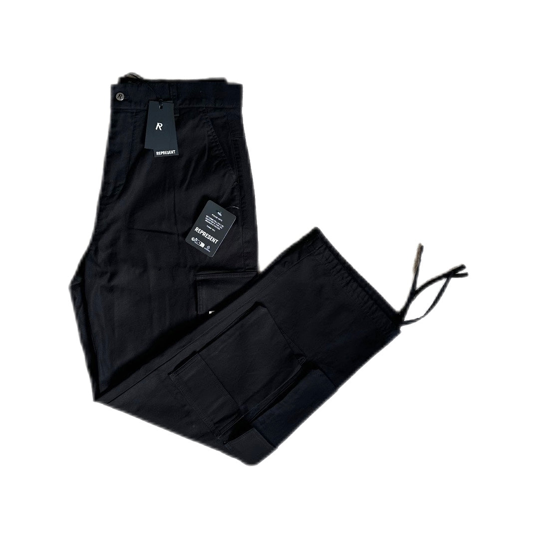 Represent Baggy Cargo Pants - Black - Cherry Picked Kicks