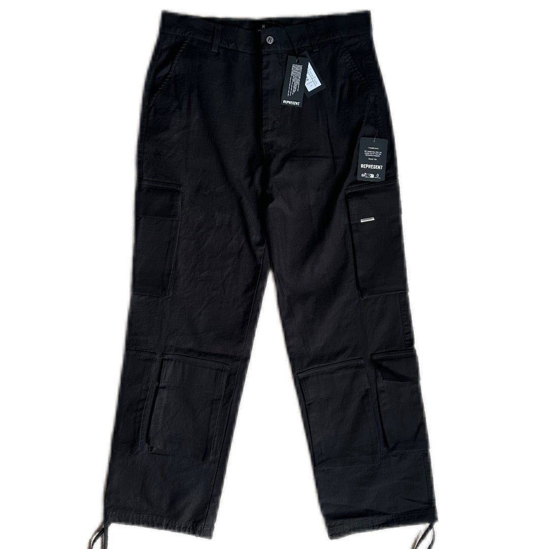 Represent Baggy Cargo Pants - Black - Cherry Picked Kicks